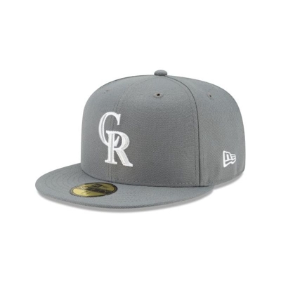 Colorado Rockies Gorra | New Era MLB Floral Undervisor 59fifty Fitted Cap Mexico - Grises